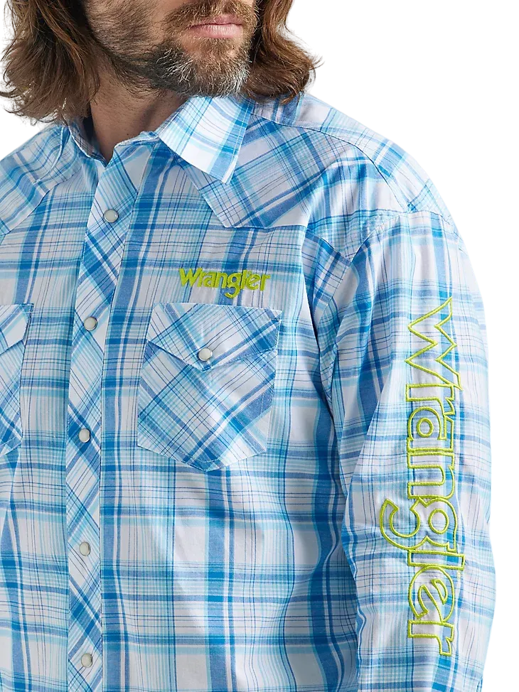 Wrangler Men's Western Plaid Shirt - Tall
