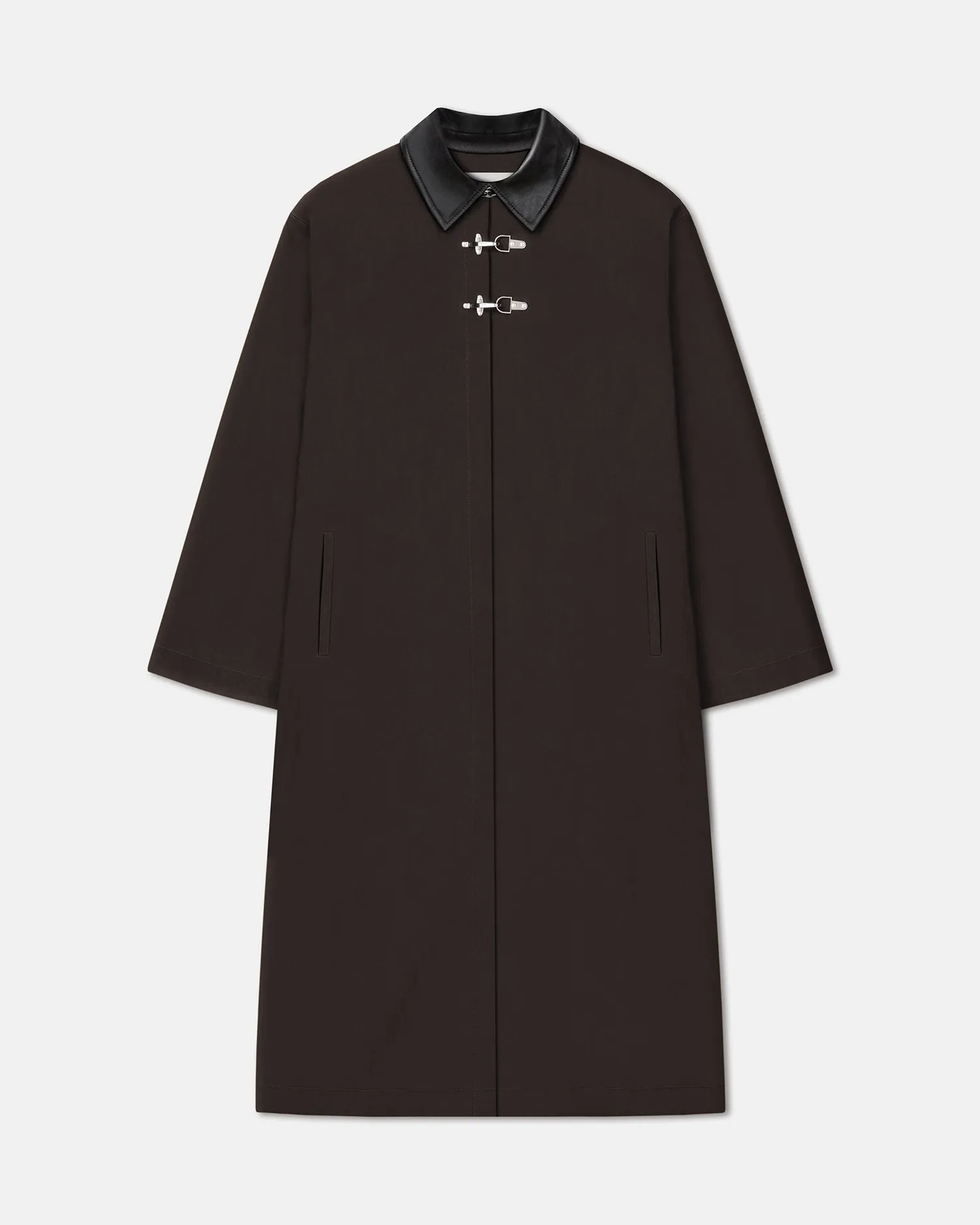 Zofia - Wax Cotton Coat - Dark Brown