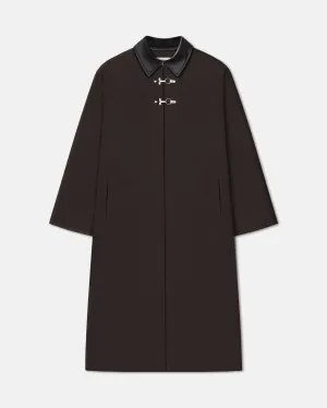 Zofia - Wax Cotton Coat - Dark Brown